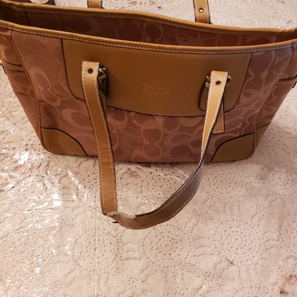 Coach brown/ bronze purse